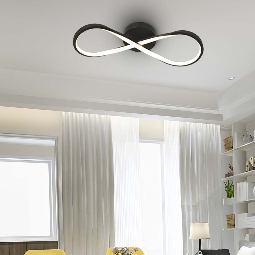 LED Plafondlamp LED/24W/230V 3000K zwart