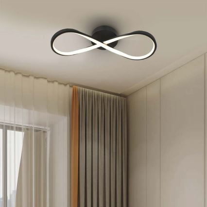 LED Plafondlamp LED/24W/230V 3000K zwart