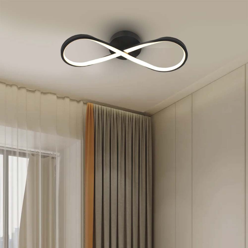 LED Plafondlamp LED/24W/230V 3000K zwart