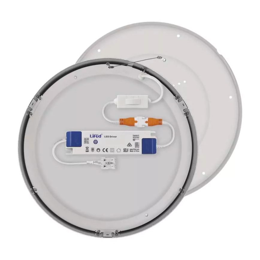 LED Plafondlamp NEXXO LED/28,5W/230V 3000/3500/4000K diameter 30 cm glanzend chroom