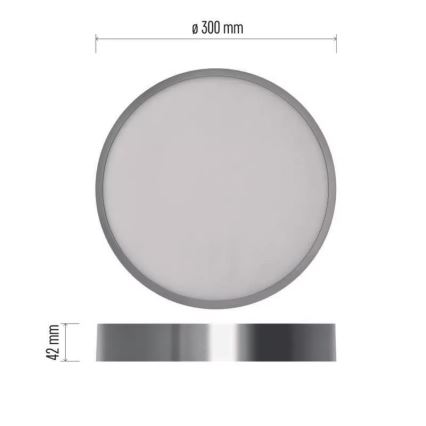 LED Plafondlamp NEXXO LED/28,5W/230V 3000/3500/4000K diameter 30 cm glanzend chroom