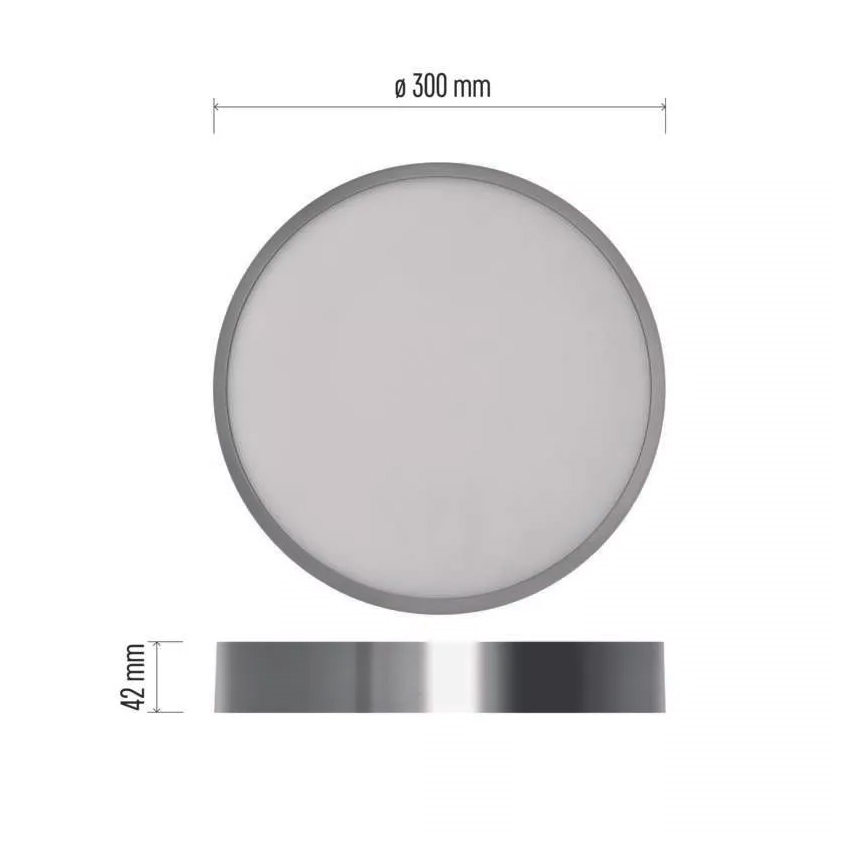 LED Plafondlamp NEXXO LED/28,5W/230V 3000/3500/4000K diameter 30 cm glanzend chroom