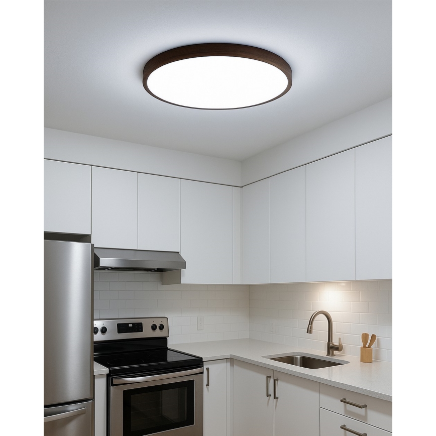 LED-plafondlamp LED/32W/230V 3000/4000/6500K Ø 40 cm bruin