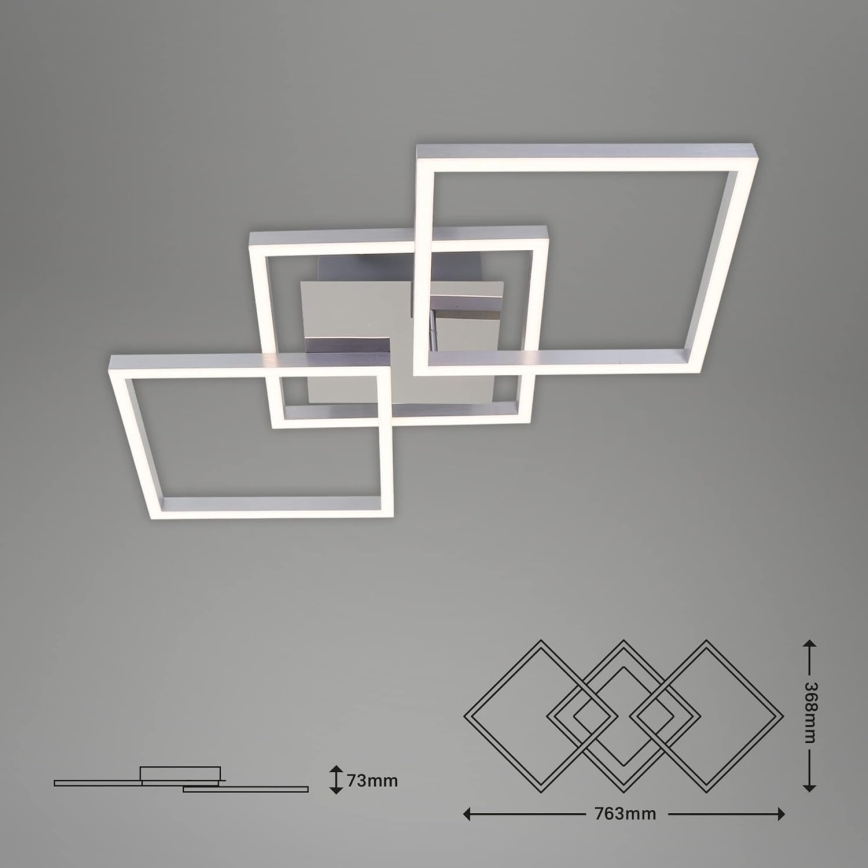 LED Plafondlamp LED/33W/230V 3000K mat chroom