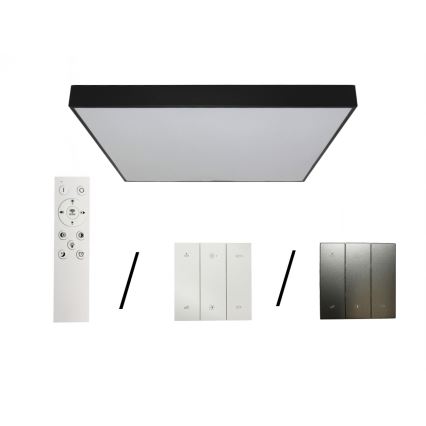 LED plafondlamp LED/340W/230V 3000/4000/6500K 100x100 cm zwart