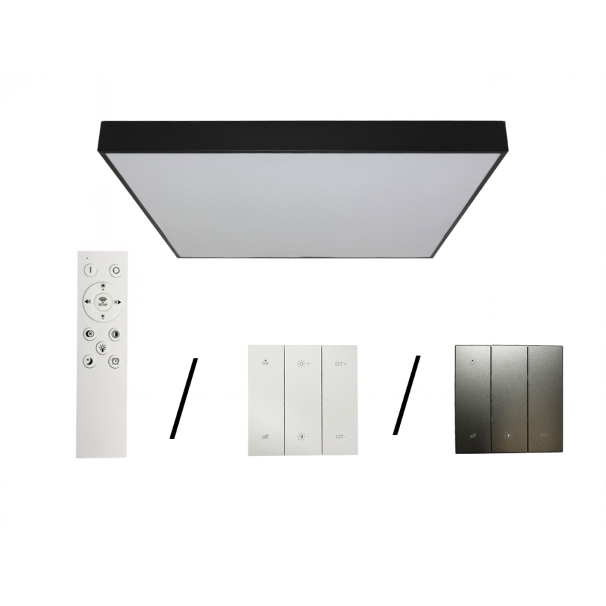 LED plafondlamp LED/340W/230V 3000/4000/6500K 100x100 cm zwart