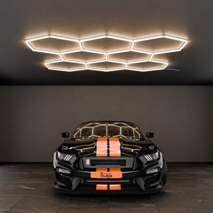 LED plafondlamp HEXAGON LED/350W/85-265V 4000K 313x298 cm CRI 90 IP44 wit