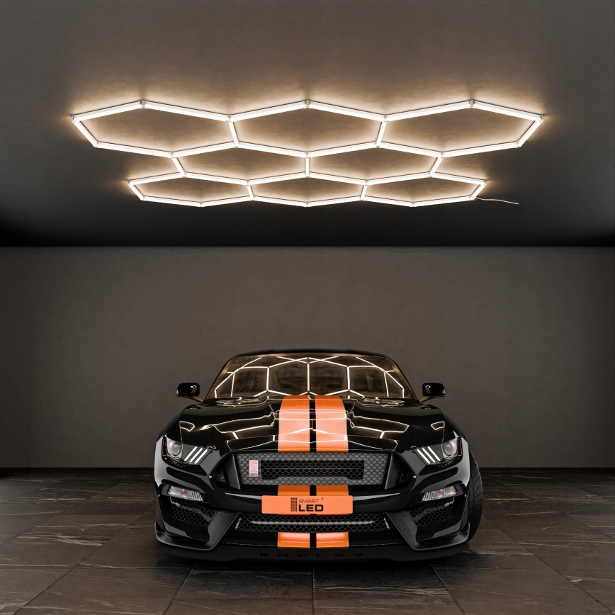 LED plafondlamp HEXAGON LED/350W/85-265V 4000K 313x298 cm CRI 90 IP44 wit