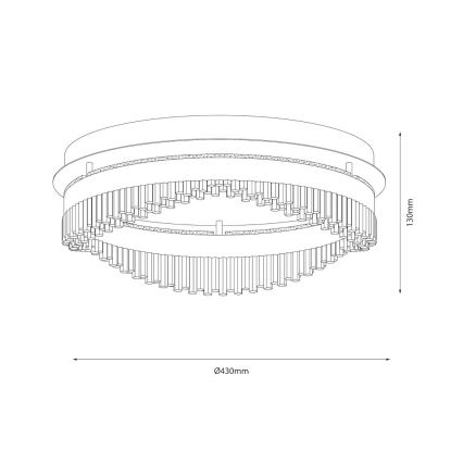 LED-plafondlamp LED/36W/230V Ø 43 cm goudkleurig