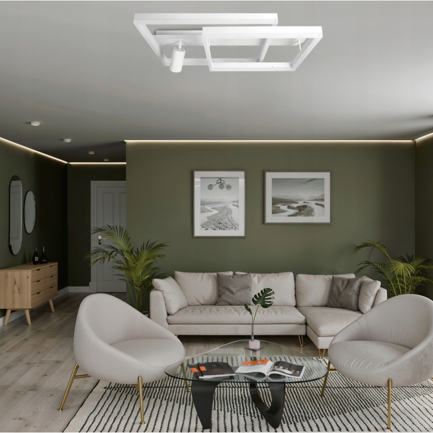 LED-plafondlamp LED/38W/230V + 1xGU10/30W wit