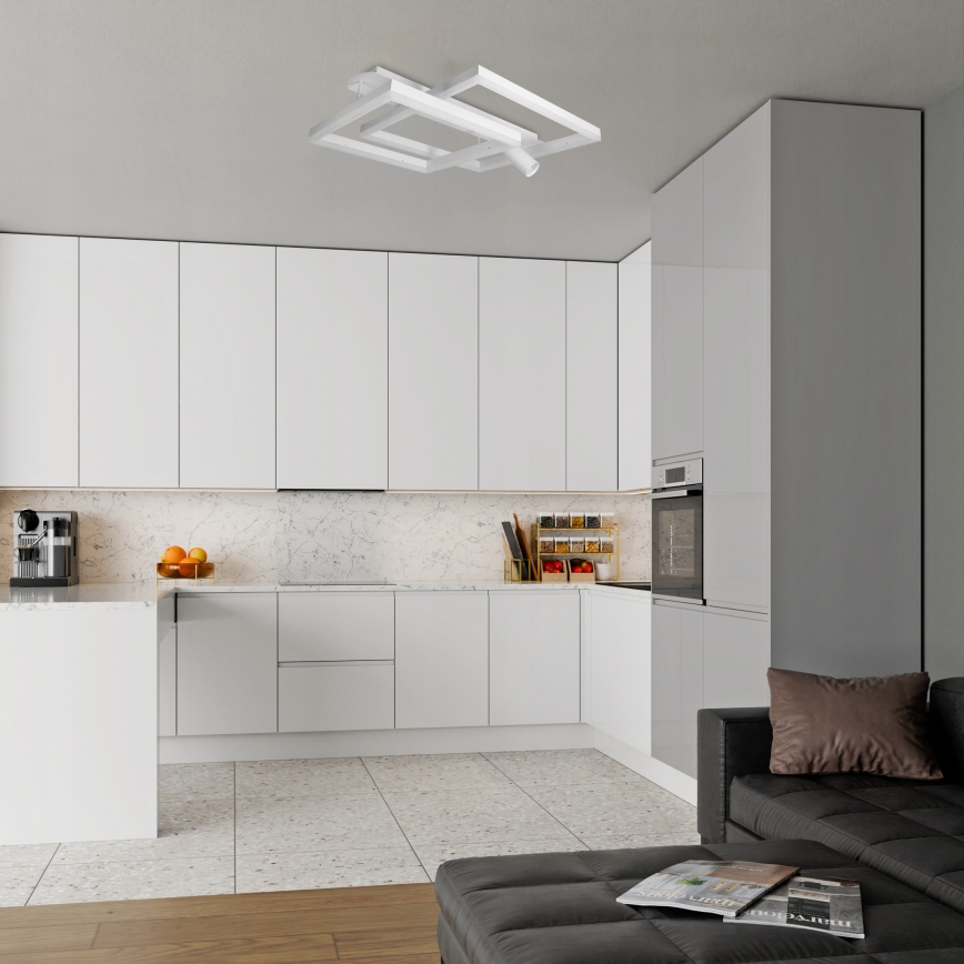 LED-plafondlamp LED/38W/230V + 1xGU10/30W wit