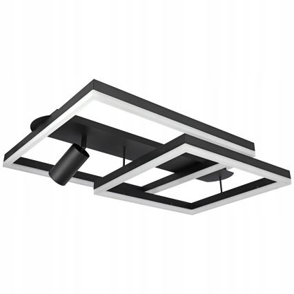 LED-plafondlamp LED/38W/230V + 1xGU10/30W zwart