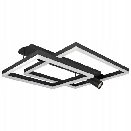 LED-plafondlamp LED/38W/230V + 1xGU10/30W zwart