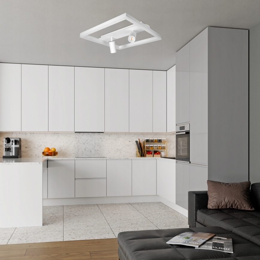 LED plafondlamp LED/38W/230V + 2xGU10/30W wit