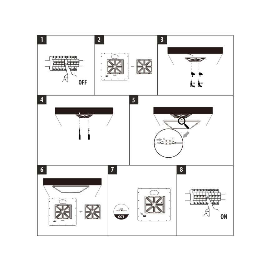 LED-plafondlamp LED/40W/230V 3000/4000/6500K 50x50 cm beige