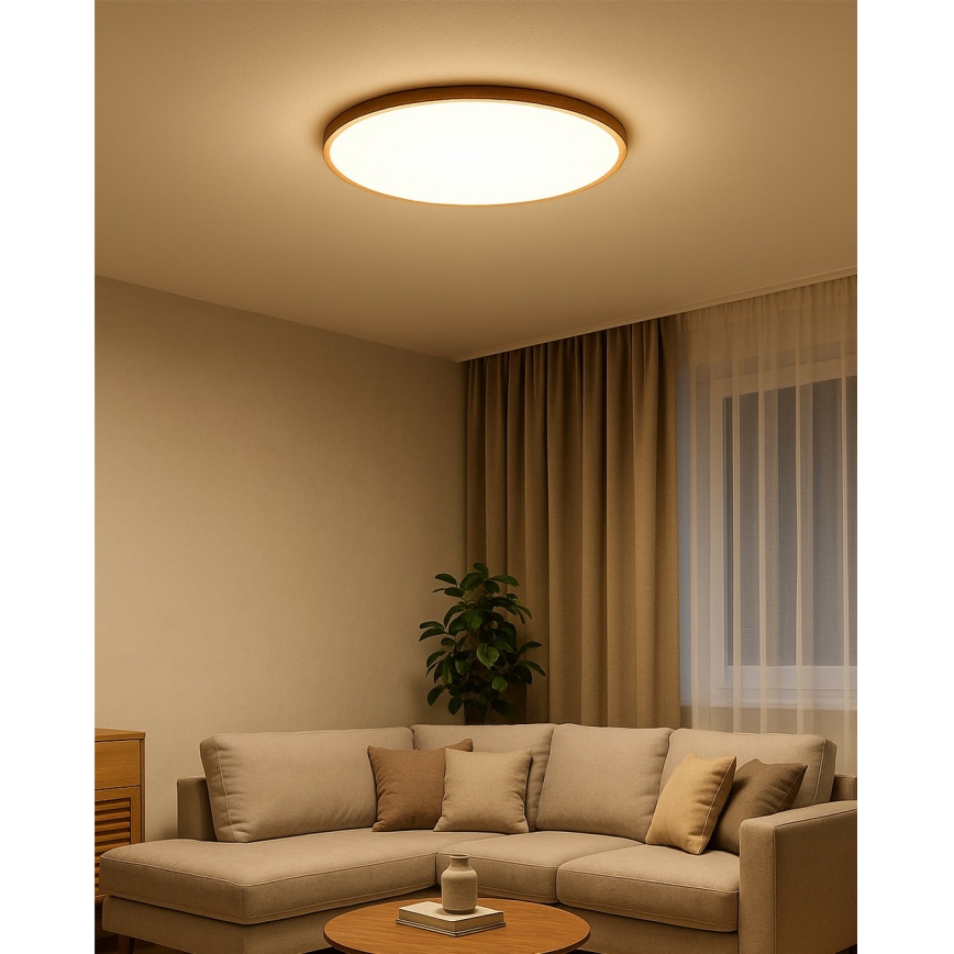 LED-plafondlamp LED/40W/230V 3000/4000/6500K Ø 50 cm beige
