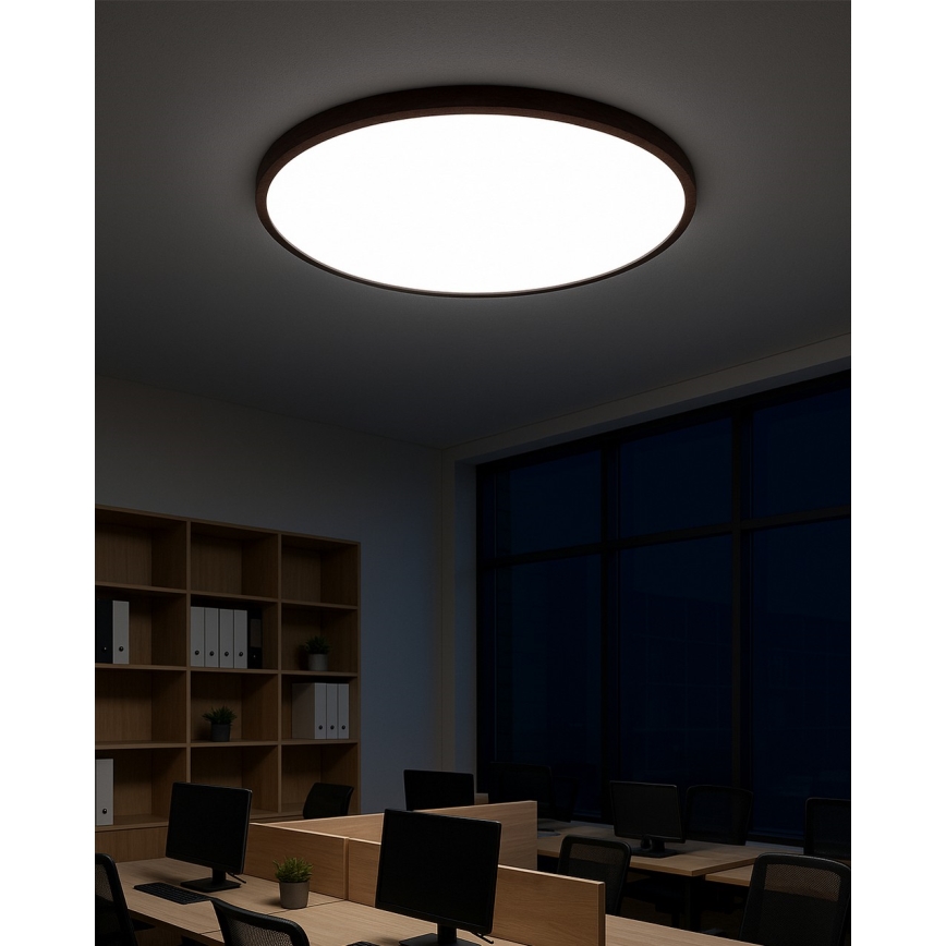 LED plafondlamp LED/40W/230V 3000/4000/6500K Ø 50 cm bruin