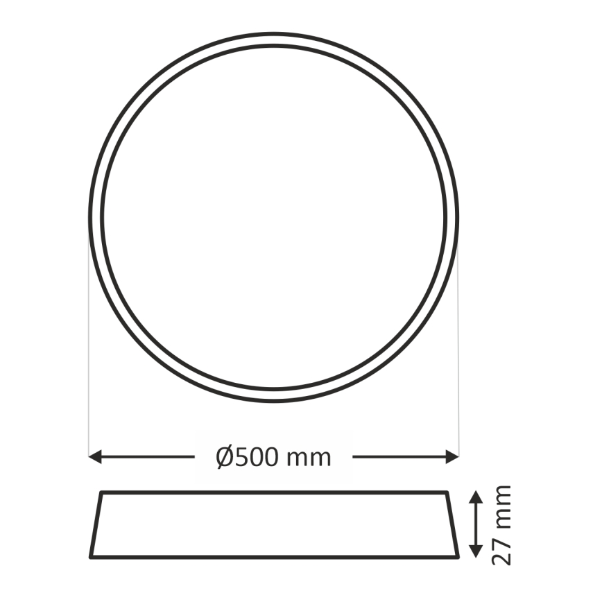 LED plafondlamp LED/40W/230V 3000/4000/6500K Ø 50 cm bruin