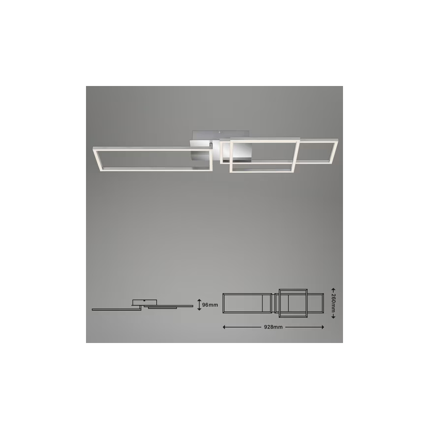 LED Plafondlamp LED/42W/230V 3000K mat chroom