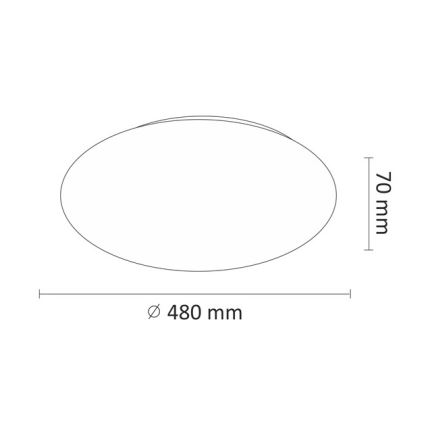 LED Plafondlamp LED/45W/230V 3000K/4000K/6400K diameter 48 cm wit
