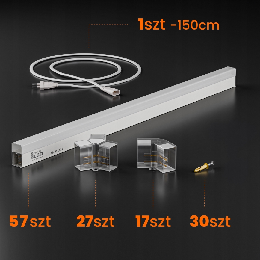 LED plafondlamp HEXAGON LED/570W/85-265V 4000K 522x298 cm CRI 90 IP44 wit