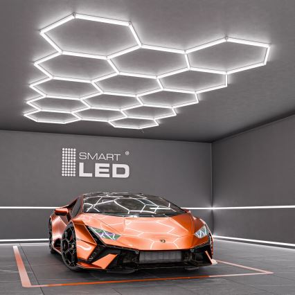 LED plafondlamp HEXAGON LED/570W/85-265V 6500K 522x298 cm CRI 90 IP44 wit