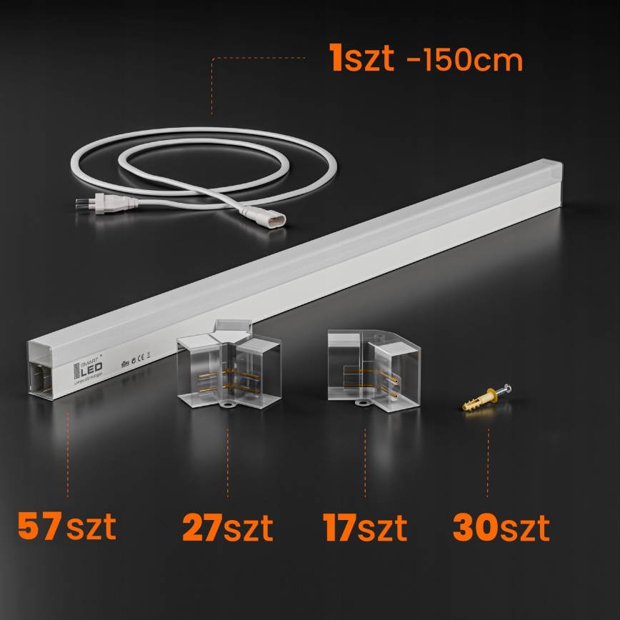 LED plafondlamp HEXAGON LED/570W/85-265V 6500K 522x298 cm CRI 90 IP44 wit