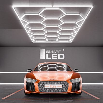 LED plafondlamp HEXAGON LED/696W/85-265V 6500K 484x243 cm CRI 90 IP44 wit