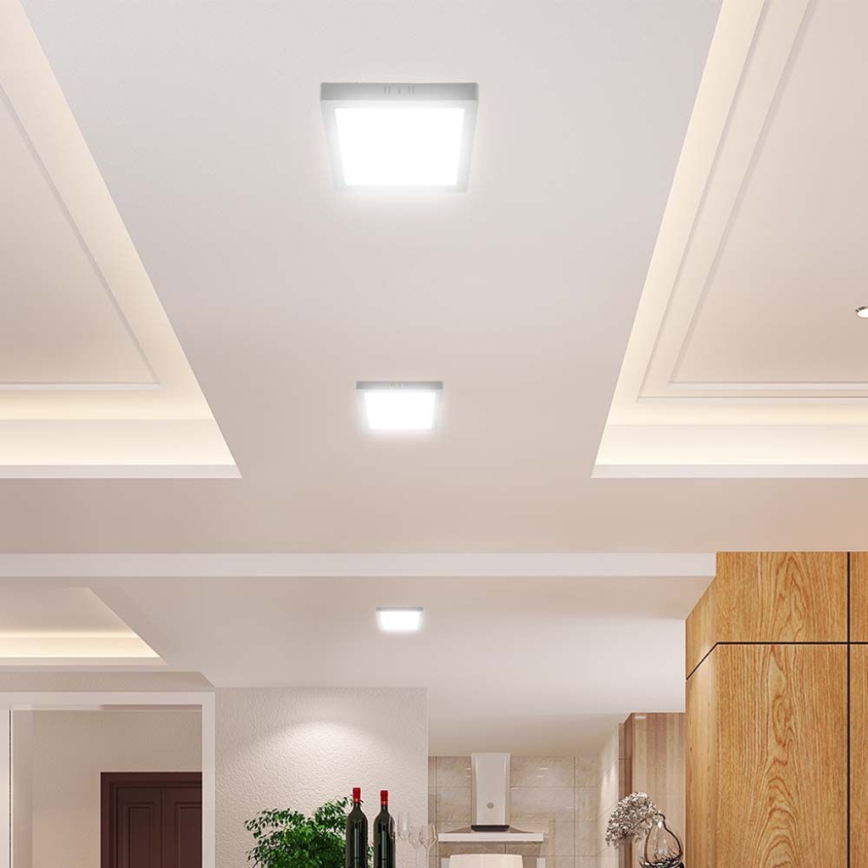 LED Plafondlamp LED/6W/230V 3000K 12x12 cm wit