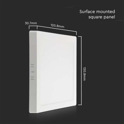 LED Plafondlamp LED/6W/230V 3000K 12x12 cm wit