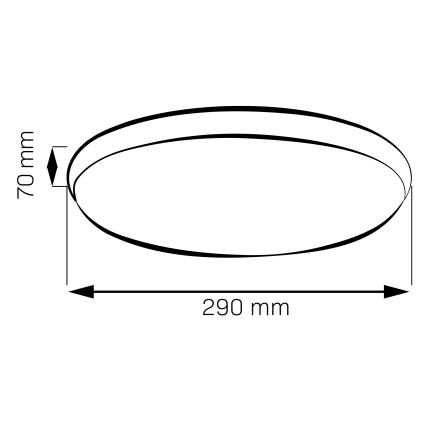LED plafondlamp LIBRA LED/15W/230V 4000K pr. 29 cm zwart