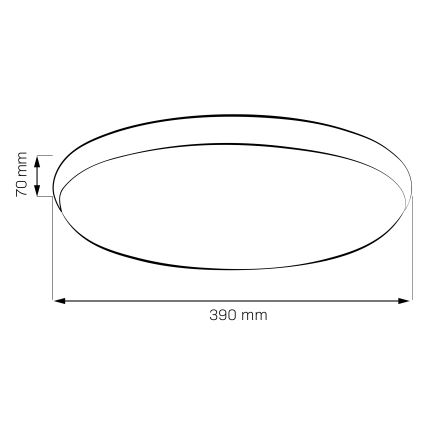 LED plafondlamp LIBRA LED/24W/230V 4000K pr. 39 cm zwart