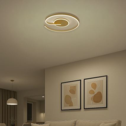 LED plafondlamp LORENZO LED/22W/230V Ø 50 cm goud