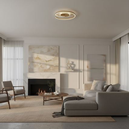 LED plafondlamp LORENZO LED/22W/230V Ø 50 cm goud