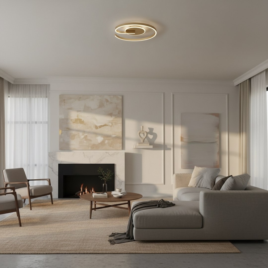 LED plafondlamp LORENZO LED/22W/230V Ø 50 cm goud