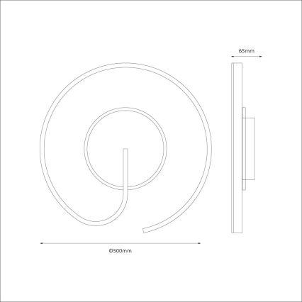 LED plafondlamp LORENZO LED/22W/230V Ø 50 cm goud
