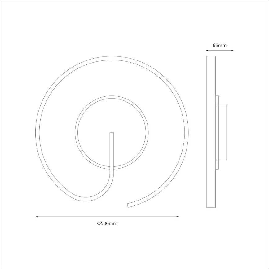 LED plafondlamp LORENZO LED/22W/230V Ø 50 cm goud