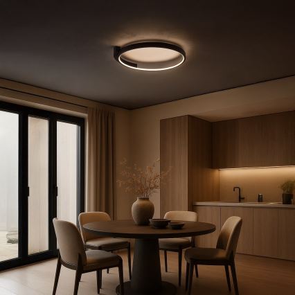 LED-plafondlamp LUNA LED/18W/230V Ø 42,5 cm zwart