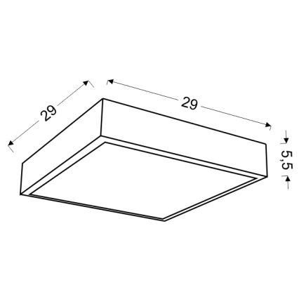 LED Plafondlamp LUX LED/16W/230V wit