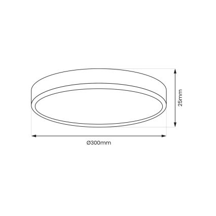 LED Plafondlamp MAQ LED/24W/230V 3000/4000/6500K IP40 zwart