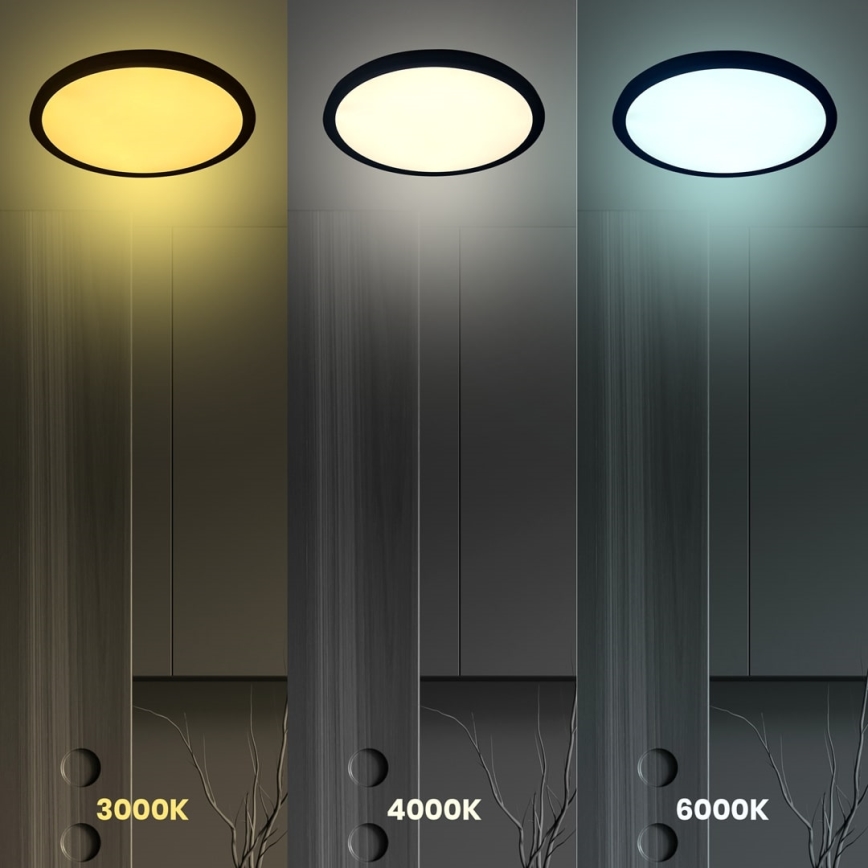 LED Plafondlamp MAQ LED/32W/230V 3000/4000/6500K IP40 zwart