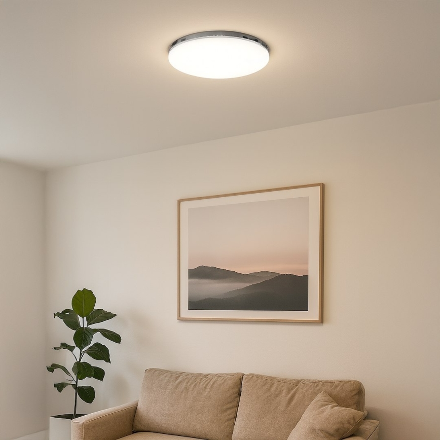 LED-plafondlamp MAYA LED/36W/230V Ø 50 cm glanzend chroom