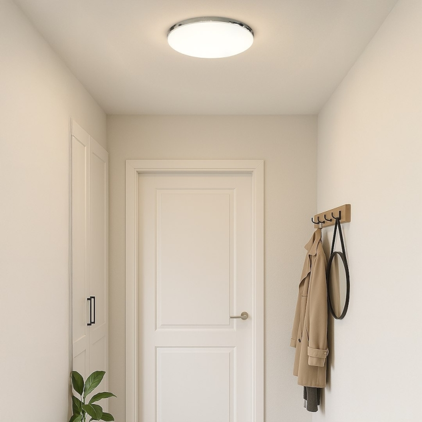 LED-plafondlamp MAYA LED/36W/230V Ø 50 cm glanzend chroom