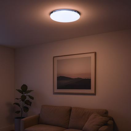LED-plafondlamp MAYA LED/36W/230V Ø 50 cm glanzend chroom