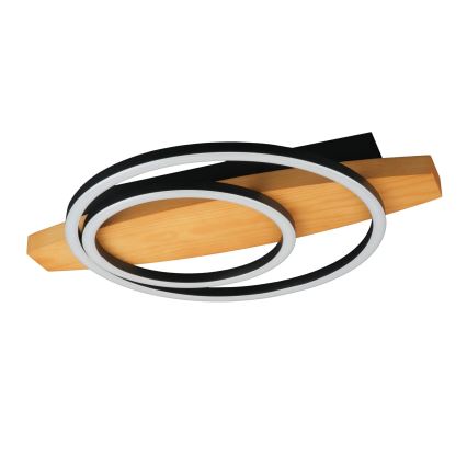 LED-plafondlamp MELISA, 28 W, 230 V, 30 x 40 cm, grenen