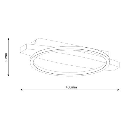 LED-plafondlamp MELISA LED/12W/230V 30x40 cm van dennenhout
