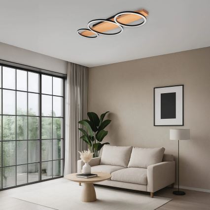 LED-plafondlamp MELISA LED/28W/230V 26,5x70 cm grenen