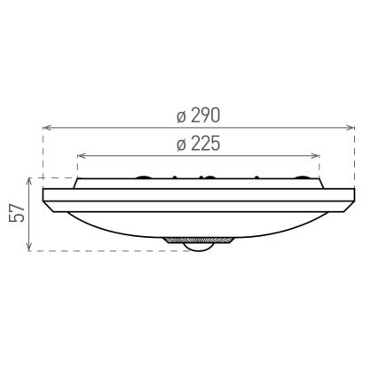 LED plafondlamp met bewegings- en schemersensor LED/12W/230V Ø 29 cm wit