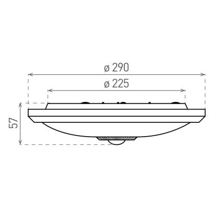 LED-plafondlamp met bewegings- en schemersensor LED/20W/230V Ø 29 cm wit