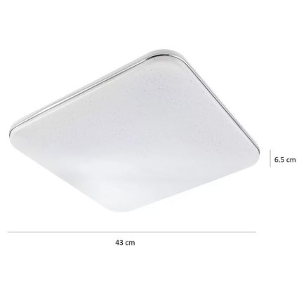 LED Plafondlamp met dimmer SYRIUS met afstandsbediening LED/72W/230V